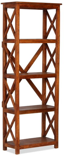Bookshelf of Massive Acacia Sheesham Finish 60x30x160cm - Bookshelf - Main image