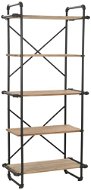 Bookcase solid fir wood and steel 80 x 42 x 180 cm - Bookshelf
