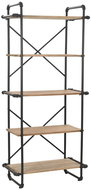 Bookcase solid fir wood and steel 80 x 42 x 180 cm - Bookshelf