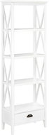 Bookcase with 1 drawer white 60 x 30 x 170 cm MDF - Bookshelf
