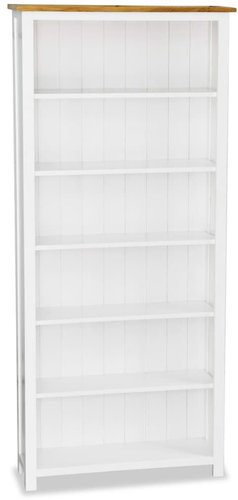 Library with 6 shelves 80 x 22.5 x 170 cm solid oak wood - Bookshelf - Main image