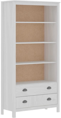 Hill Range bookcase white 85 x 37 x 170.5 cm solid pine - Bookshelf - Main image
