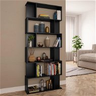 Bookcase / room screen black 80 x 24 x 192 cm chipboard - Shelf
