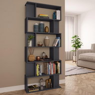 Library / room screen gray 80 x 24 x 192 cm chipboard - Bookshelf