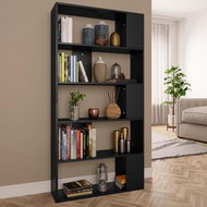 Bookcase / room screen black 80 x 24 x 159 cm chipboard - Bookshelf