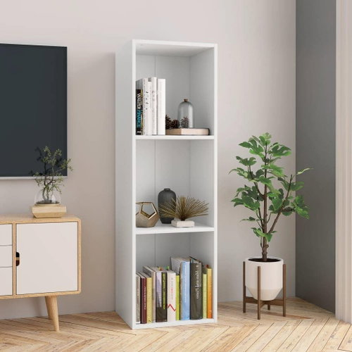 Bookcase / TV cabinet white 36 x 30 x 114 cm chipboard - Bookshelf - Main image
