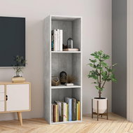 Bookcase / TV cabinet concrete gray 36x30x114 cm chipboard - Bookshelf