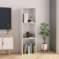 Bookcase / TV cabinet white high gloss 36x30x114 cm chipboard - Bookshelf