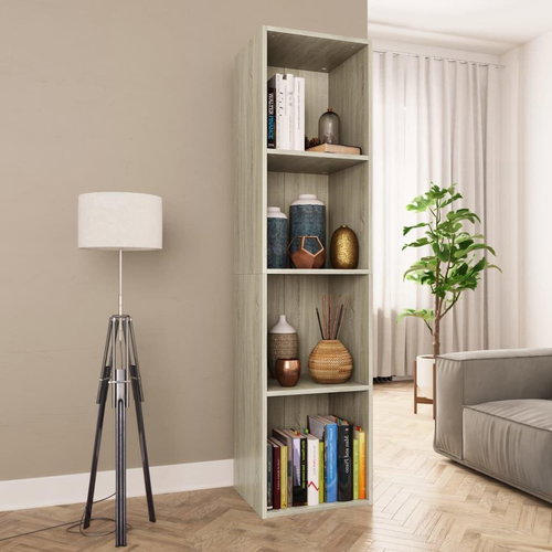 Bookcase / TV cabinet sonoma oak 36 x 30 x 143 cm chipboard - Bookshelf - Main image