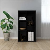 Bookcase / sideboard black high gloss 50x25x80 cm chipboard - Bookshelf