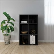 Bookcase / sideboard black high gloss 66x30x97,8 cm chipboard - Bookshelf