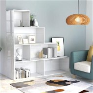 Bookcase / screen white high gloss 155 x 24 x 160 cm chipboard - Bookshelf