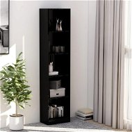 Bookcase with 5 shelves black high gloss 40x24x175cm chipboard - Bookshelf