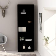 Bookcase with 5 shelves black 60 x 24 x 175 cm chipboard - Bookshelf