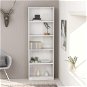 Bookshelf Bookcase with 5 shelves white high gloss 60x24x175 cm chipboard - Knihovna