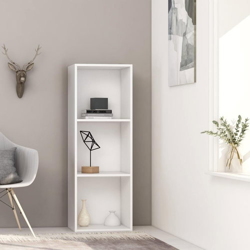 3-floor library white 40 x 30 x 114 cm chipboard - Bookshelf - Main image