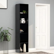 Bookcase black with high gloss 40 x 30 x 189 cm chipboard - Bookshelf