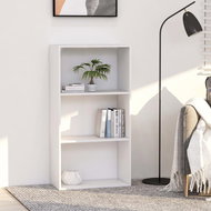 Bookcase with 3 shelves white 60 x 30 x 114 cm chipboard - Bookshelf