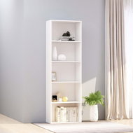 Bookcase 5 shelves white 60 x 30 x 189 cm chipboard - Bookshelf