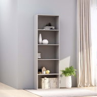 Bookcase with 5 shelves gray 60 x 30 x 189 cm chipboard - Bookshelf