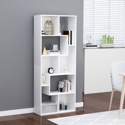 Bookcase white 67 x 24 x 161 cm chipboard - Bookshelf - Main image