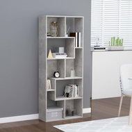 Bookcase concrete gray 67 x 24 x 161 cm chipboard - Bookshelf