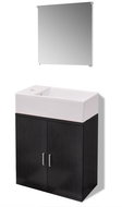 3-piece set of bathroom furniture and washbasin black 272227 - Bathroom Set