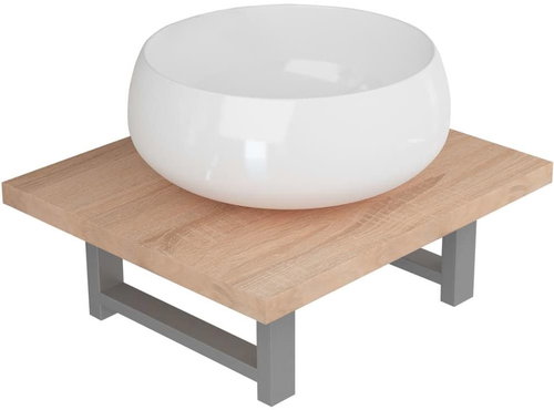 2-piece set of bathroom furniture ceramics oak 279314 - Bathroom Set - Main image