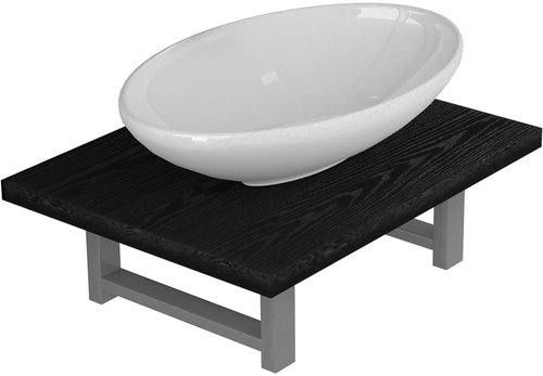 2-piece set of bathroom furniture ceramics black 279318 - Bathroom Set - Main image