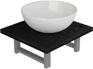 2-piece set of bathroom furniture ceramics black 279319 - Bathroom Set