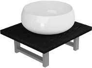 2-piece set of bathroom furniture ceramics black 279320 - Bathroom Set