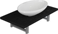 2-piece set of bathroom furniture ceramics black 279335 - Bathroom Set