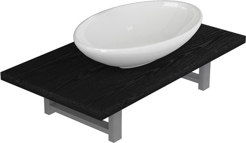 2-piece set of bathroom furniture ceramics black 279335 - Bathroom Set - Main image