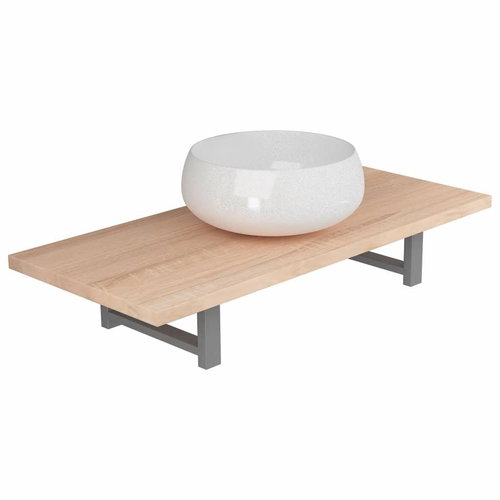 2-piece set of bathroom furniture ceramics oak 279348 - Bathroom Set - Main image