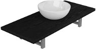 2-piece set of bathroom furniture ceramics black 279356 - Bathroom Set