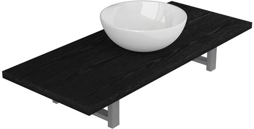 2-piece set of bathroom furniture ceramics black 279356 - Bathroom Set - Main image