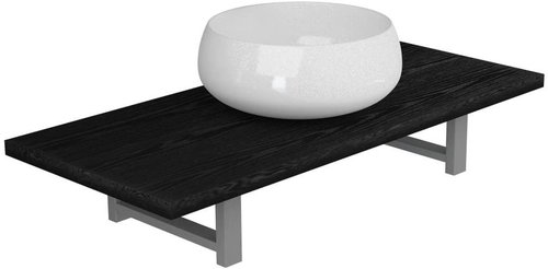 2-piece set of bathroom furniture ceramics black 279358 - Bathroom Set - Main image