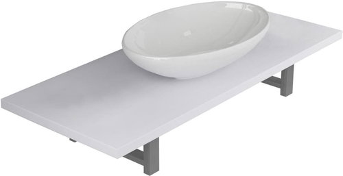 2-piece set of bathroom furniture ceramics white 279360 - Bathroom Set - Main image