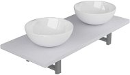 3-piece set of bathroom furniture ceramics white 279366 - Bathroom Set