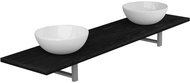 3-piece set of bathroom furniture ceramics black 279395 - Bathroom Set
