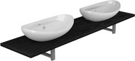 3-piece set of bathroom furniture ceramics black 279396 - Bathroom Set