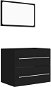 2-piece set of bathroom furniture black chipboard 804828 - Bathroom Set