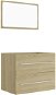 2-piece set of bathroom furniture oak sonoma chipboard 804830 - Bathroom Set