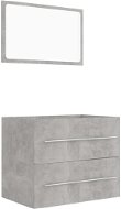 2-piece bathroom furniture set concrete grey chipboard 804831 - Bathroom Set
