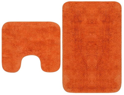 Bathroom mat set 2 pieces textile orange - Bath Mat - Main image