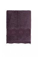 Soft Cotton Towel Stella with lace 50 × 100 cm, plum - Towel
