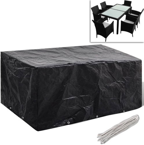 Cover for polyrattan furniture set for 6 persons, 10 loops, 240 x 140 cm - Garden Furniture Cover - Main image