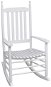 Rocking Chair with Curved Seat White Wood - Armchair