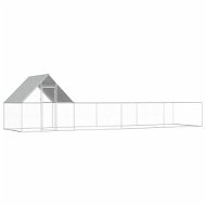 Chicken Cage 8 x 2 x 2m Galvanised Steel - Henhouse