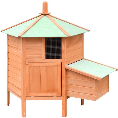 Chicken Coop 126 x 117 x 125cm Solid Pine and Fir Wood - Henhouse - Main image